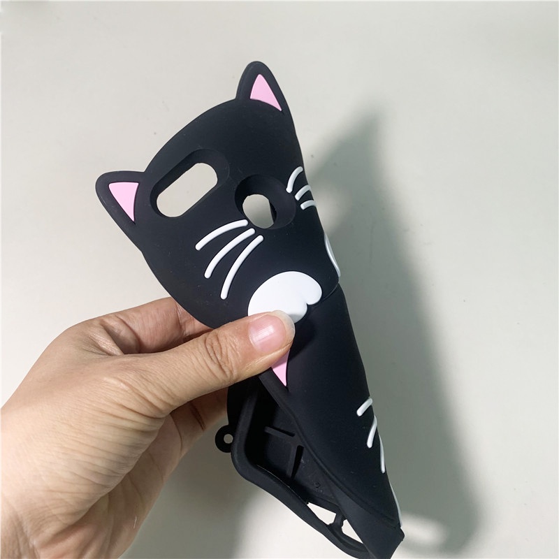 Ốp Điện Thoại TPU Mềm In Hình Hoạt Hình 3D Phát Sáng Trong Đêm Có Dây Đeo Cho Oppo A5S A7 F9 F5 F7 A83 R15 F1S A59 A12 A3S Realme C1