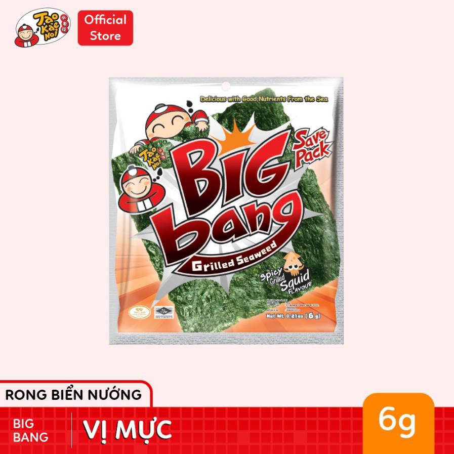 Snack Rong Biển Bigbang Taokaenoi Màu Đỏ - Gói 6g