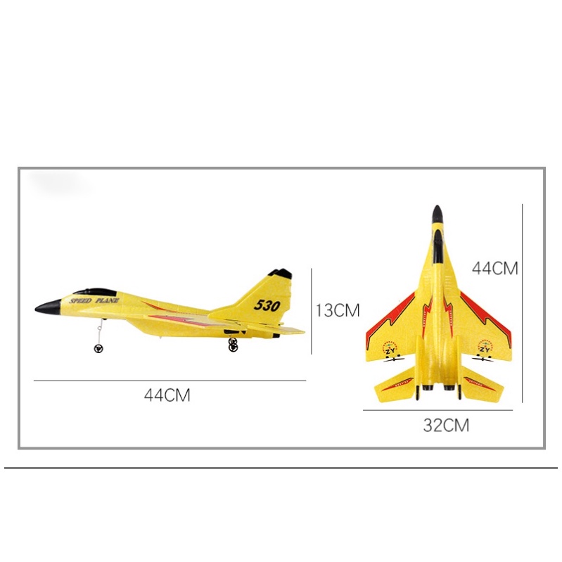 Máy Bay Điều Khiển Từ Xa ZY 530 Pro Size 44cm Xốp Siêu Nhẹ, Chống Va Đập, Chống Nước - Hàng Chuẩn Loại 1 - Bảo Hành 12T