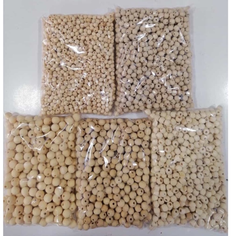 Hạt gỗ mộc tròn 1kg làm túi tỏi, hanmade, thủ công sáng tạo