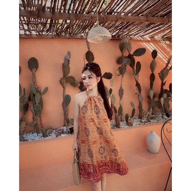 Đầm yếm thổ cẩm siêu xinh | BigBuy360 - bigbuy360.vn