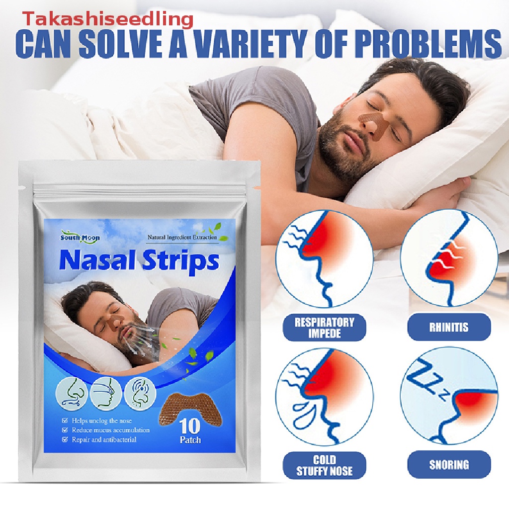 Bộ 10 Miếng Dán Mũi Chống Ngáy Thoáng Khí Tốt Cho Da