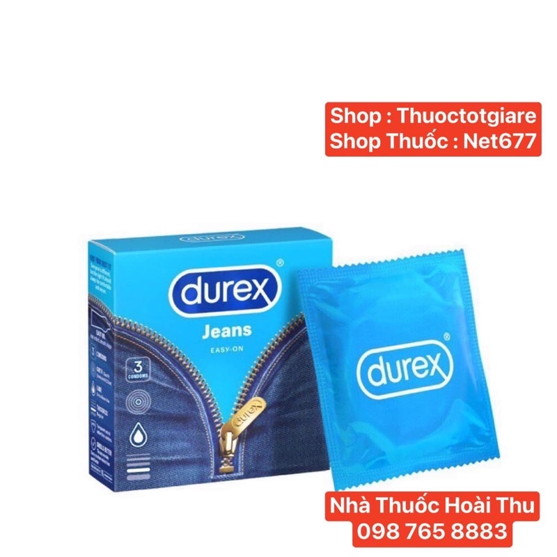 Bao cao su Durex Jean easy on - Hộp 3 chiếc ( Thái Lan )