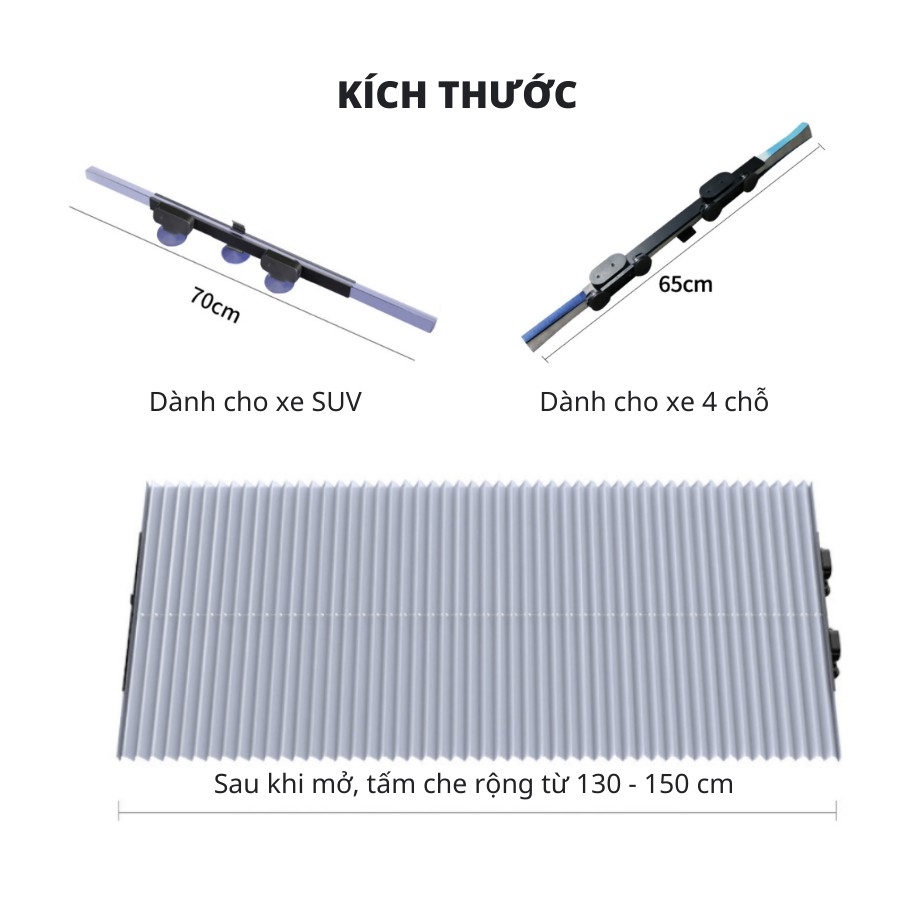 Rèm che nắng ô tô, xe hơi 4 chỗ, 5 chỗ, 7 chỗ
