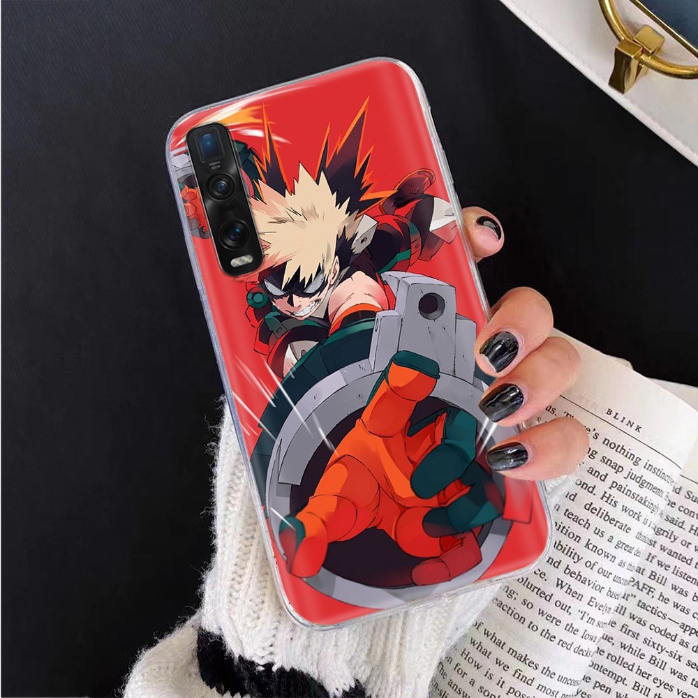 Ốp điện thoại trong suốt in hình Bakugou Katsuki thích hợp cho Iphone 8 7 6 6s 5 5s Se 5c 4s 4