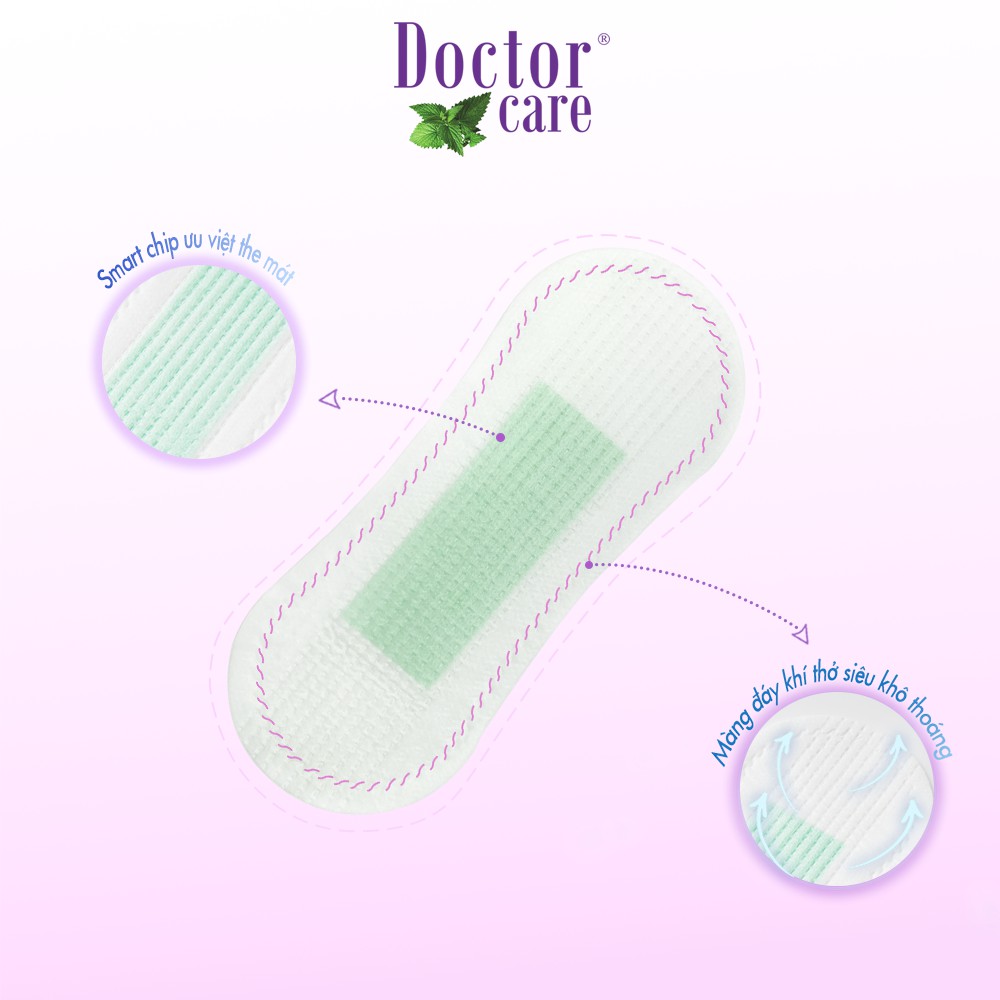 Băng vệ sinh thảo dược Doctor Care hàng ngày 16 cm Combo 10 gói Tặng bịch giấy vệ sinh Slisoft 6 cuộn