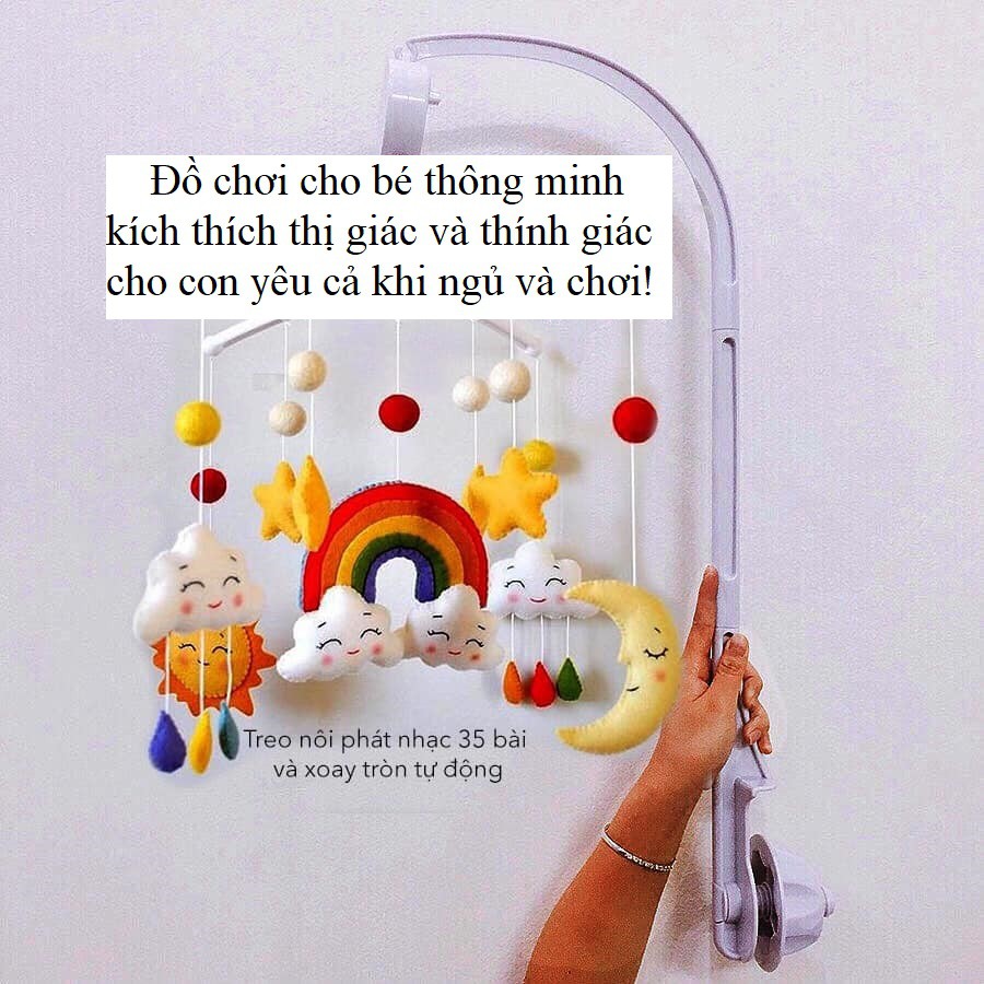 [Mã LIFE0503TOYS1 giảm 10% đơn 150k] [RẺ NHẤT SHOPEE] Treo Nôi Em Bé Bộ Màu Kích Thích Thị giác Trẻ, Khung J