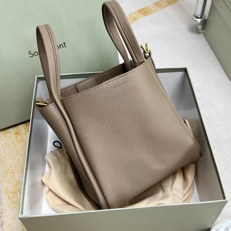 Songmont Túi Xách Da Bò Sức Chứa Lớn Màu Xanh Dương Rau Củ Quả Thời Trang Thường Ngày Cho Nữ SO777777