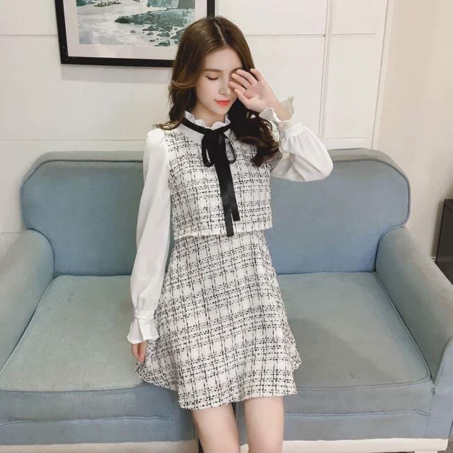 [ORDER] SET VÁY DẠ MIX SƠ MI ULLZANG 2018