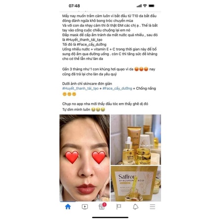 Kem Face Cấy Trắng chiết xuất Saffron noãn ong Whitening Facial Cream TH ORGANICS