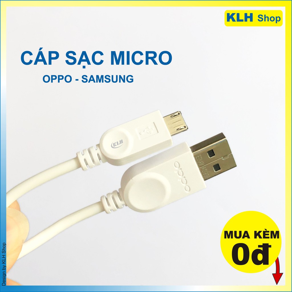 Dây sạc Oppo 2A micro, cáp dạc chân nhỏ cho samsung vivo, vsmart dùng được các loại củ xạc USB - KLH Shop