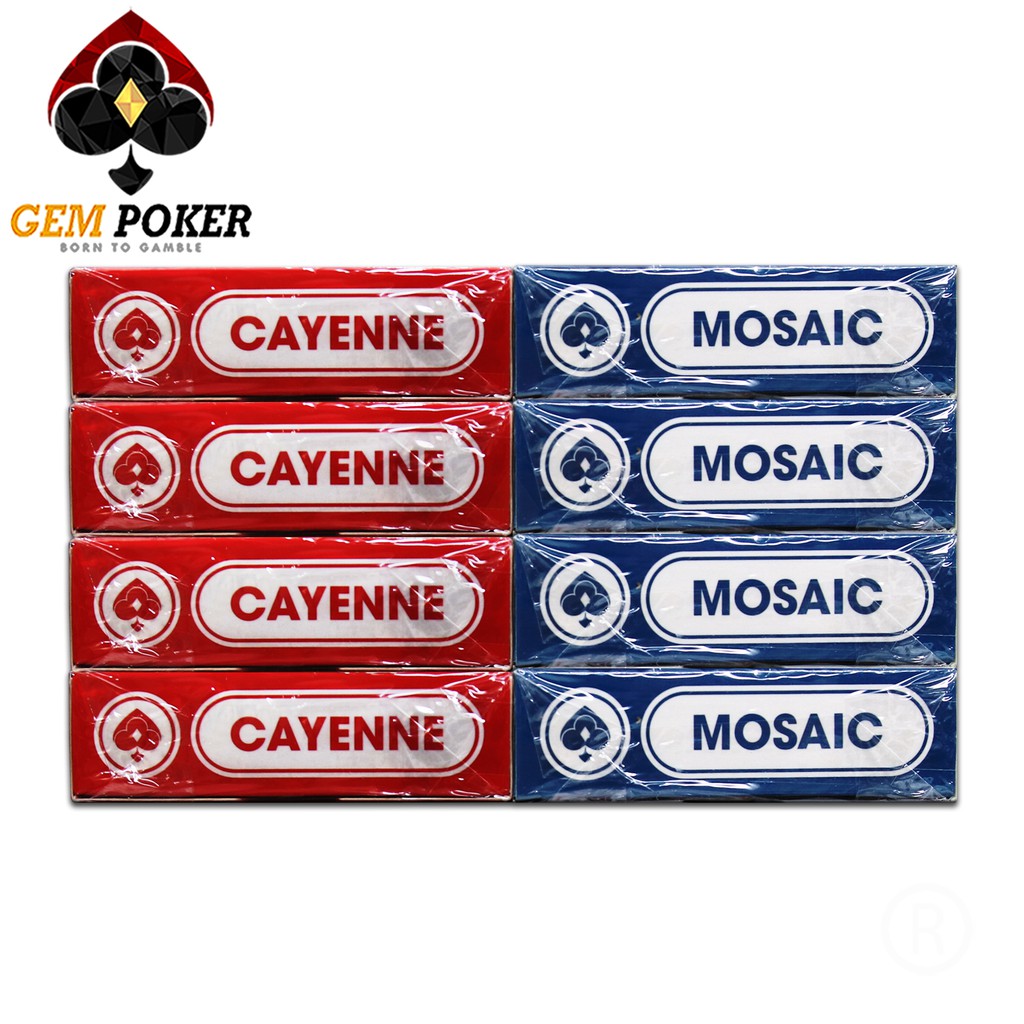 ⚜️BÀI GEM POKER MOSAIC CAYENNE® 100% PLASTIC⚜️