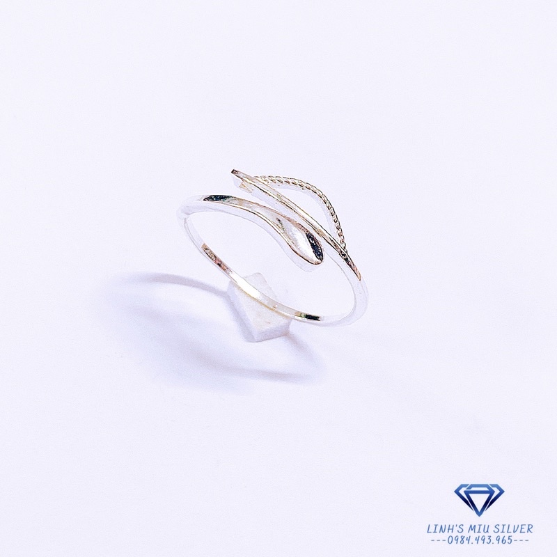 NHẪN NỮ BẠC DẠNG HỞ SIÊU XINH LINH MIU SILVER