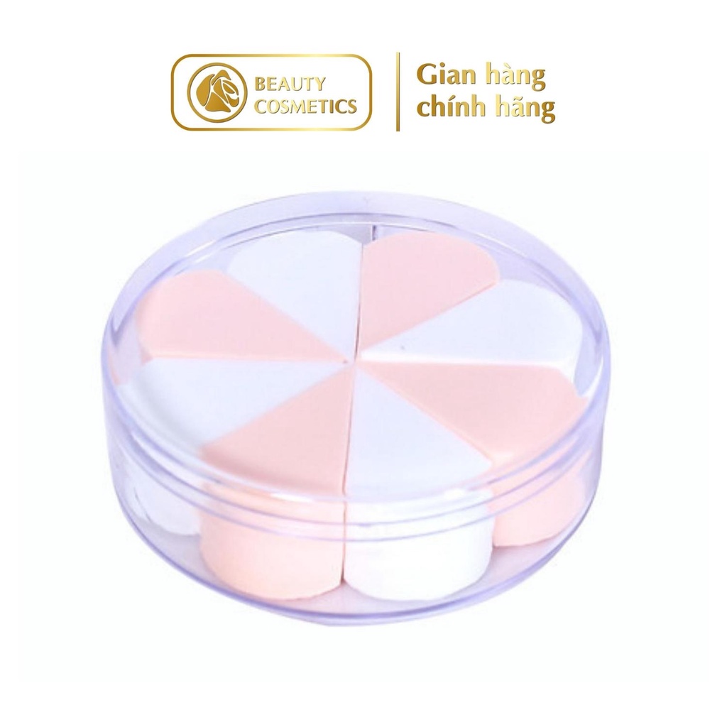 Mút trang điểm tán nền Sidumi hình hoa siêu mềm mịn chính hãng Hàn Quốc set 8 miếng