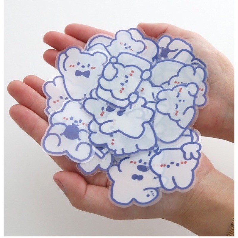 Sticker trang trí sổ Bullet Journal hình Thỏ Béo- Gấu Béo cute