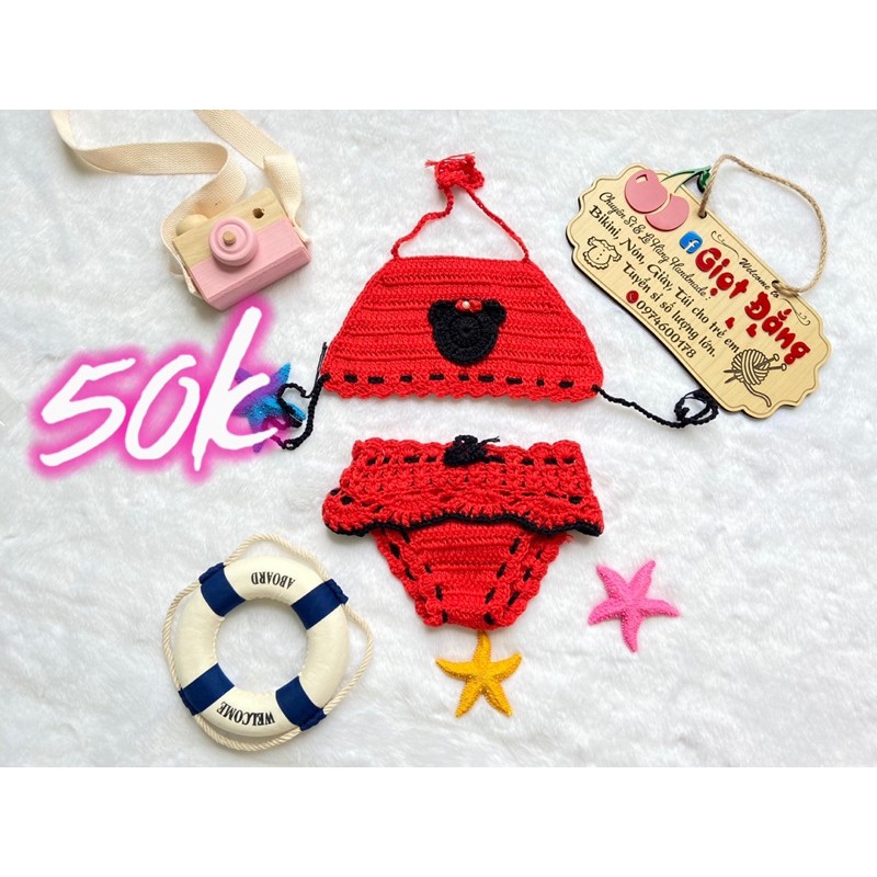 [GIẢM GIÁ 40%]BỘ CÁC SẢN PHẨM BIKINI LEN CHO BÉ TỪ 5-13KG ĐI BƠI TẮM BIỂN | BigBuy360 - bigbuy360.vn