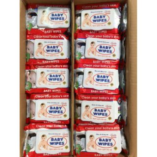Combo 10 gói khăn giấy ướt Baby Wipes 50 tờ