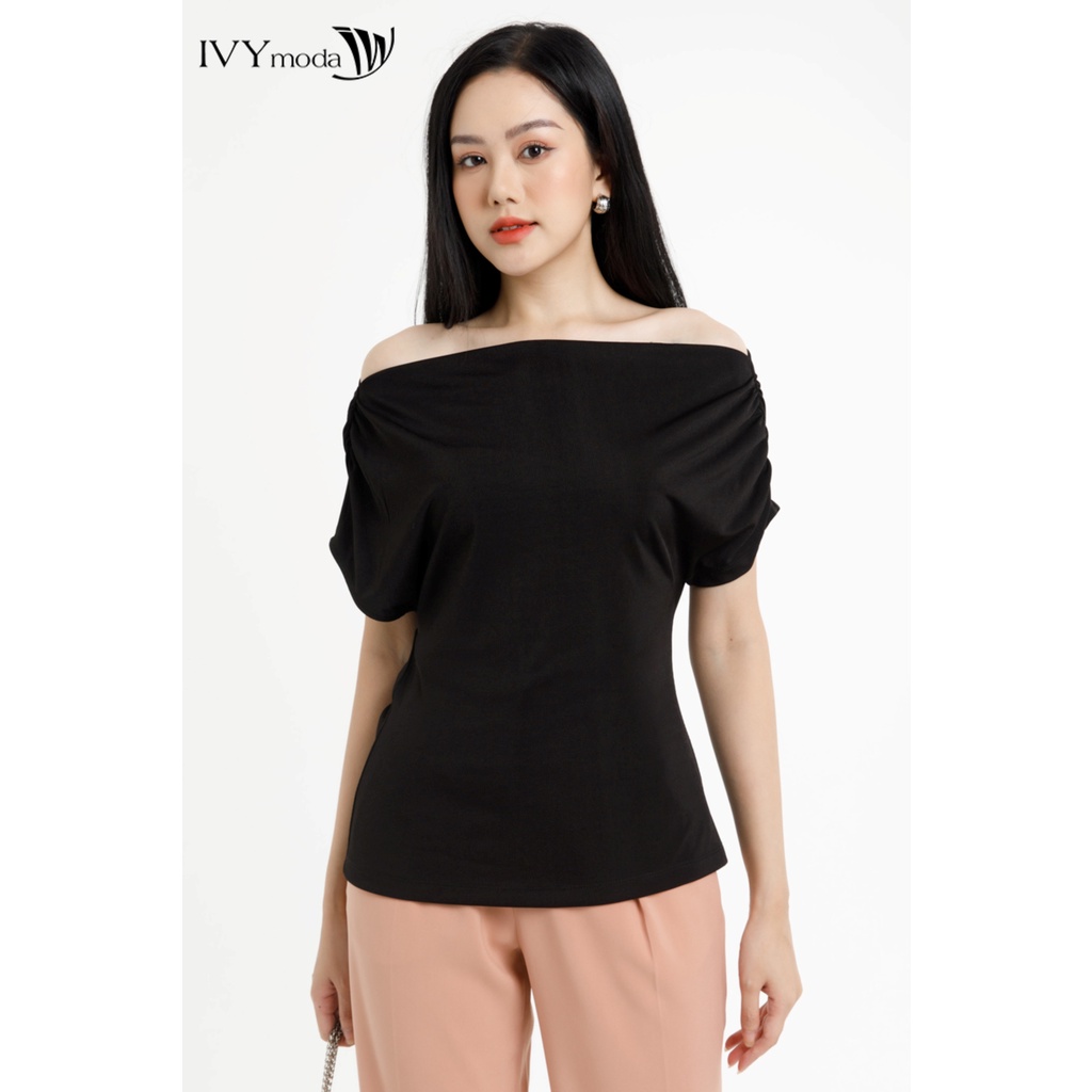 Áo thun nữ cổ đổ IVY moda MS 57M7690