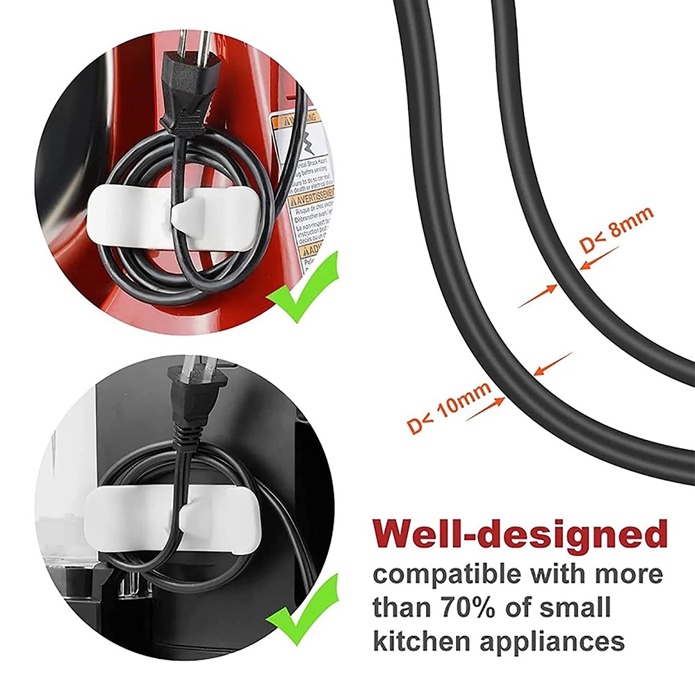 Kẹp sắp xếp dây điện BLUEWOW gọn quản cho thiết bị nhà bếp/ máy xay sinh tố/ máy trộn