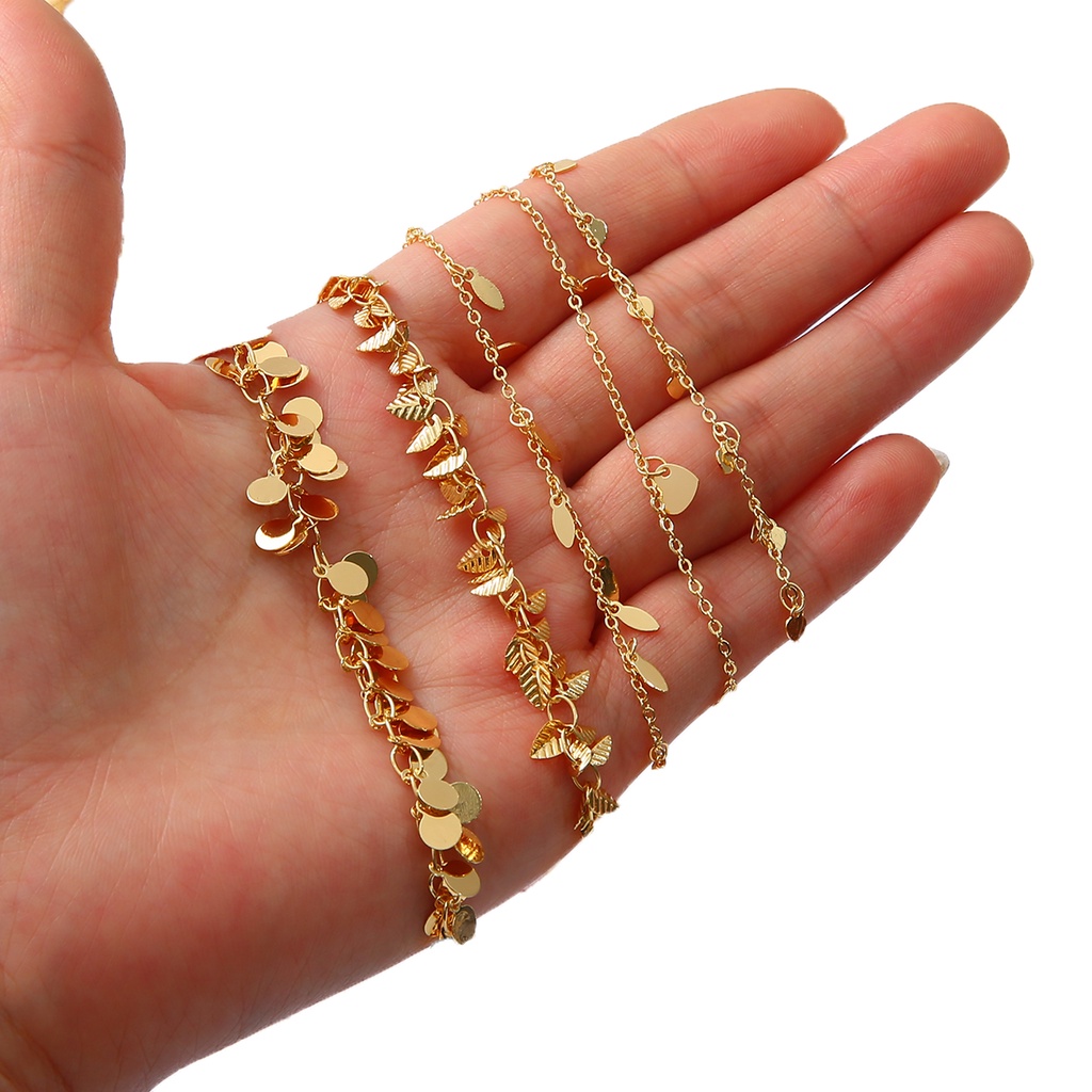 BEADIA Vòng cổ Mặt Hình Học Mạ Vàng 18K Phong Cách Mới