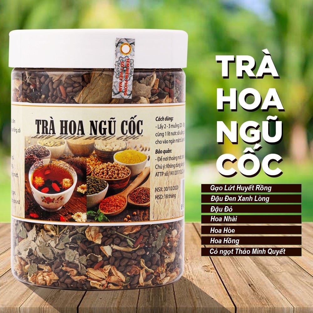 Trà Hoa Ngũ Cốc Hỗ trợ Giảm Cân, Thanh Nhiệt Mát Gan, Trà Gạo Lứt Đậu Đỏ Cỏ Ngọt Thải Độc, Tốt Cho Sức Khoẻ