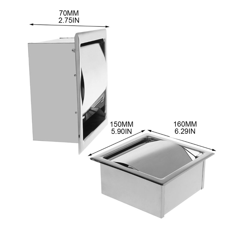 Giá Đỡ Cuộn Giấy Vệ Sinh Gắn Tường Bằng Thép Không Gỉ