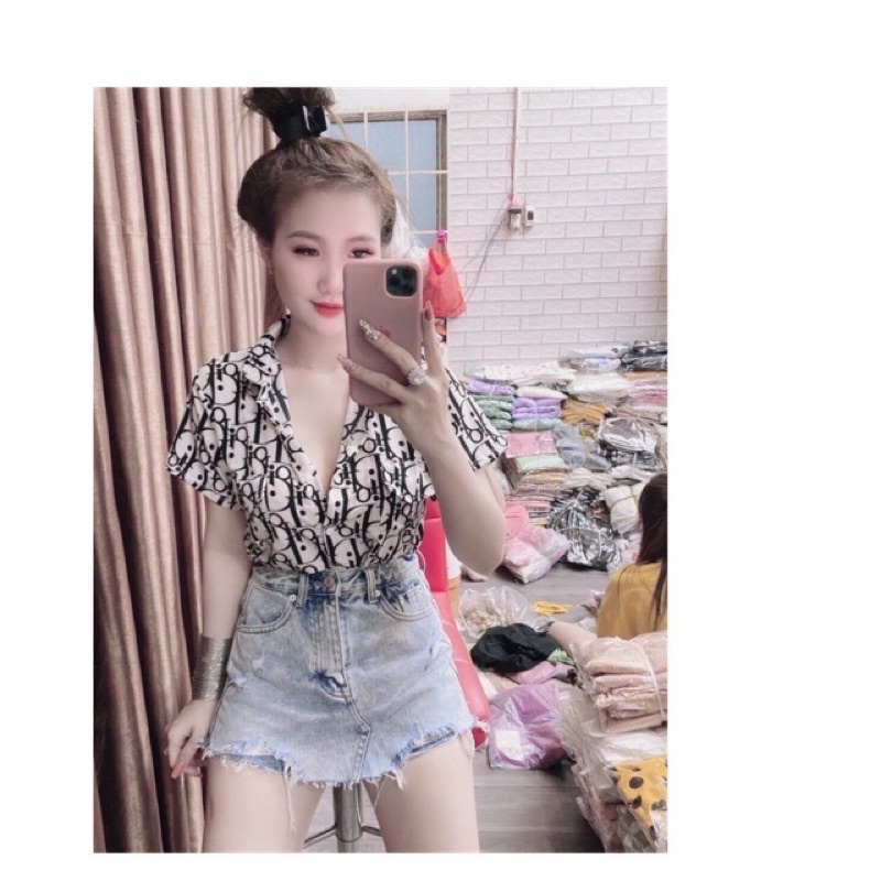 Áo sơ mi họa tiết from nhỏ từ 40kg-54kg kèm video hình thật | BigBuy360 - bigbuy360.vn