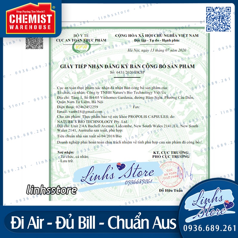 Keo ong tăng đề kháng Healthy Care Propolis 2000 💙 Chemist Warehouse - Úc