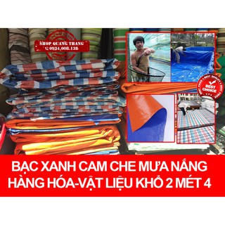 Bạc xanh cam 2 da che mưa nắng hàng hóa thiết bị chống thấm khổ 2 mét 4