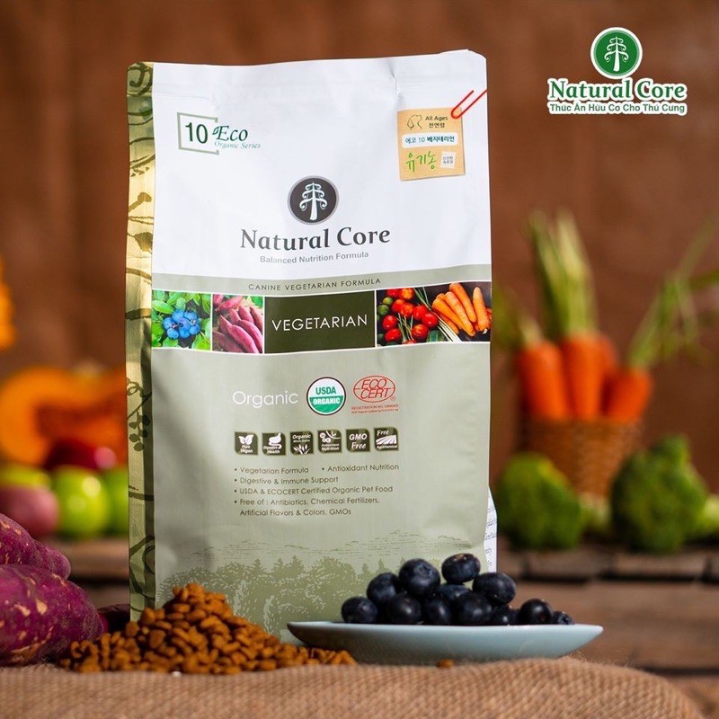 Natural Core hạt rau củ thuần chay cho chó mèo 1kg