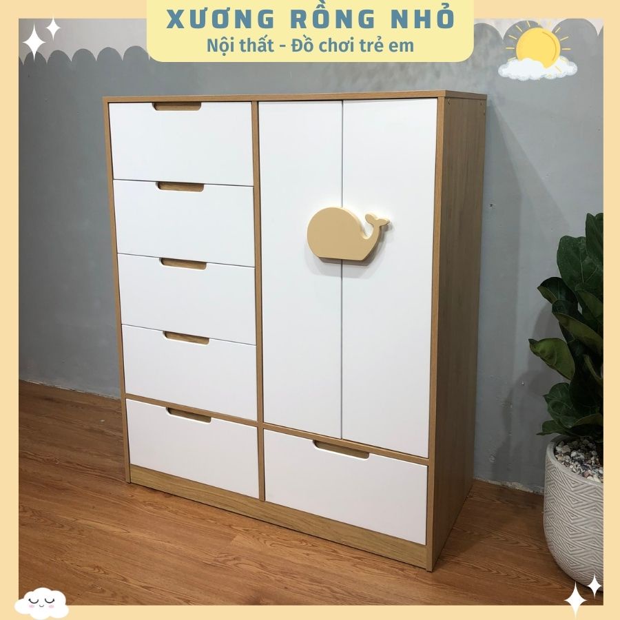 Tủ quần áo trẻ em bằng gỗ - Tủ gỗ cho bé - Tủ may đo theo yêu cầu Xương Rồng Nhỏ