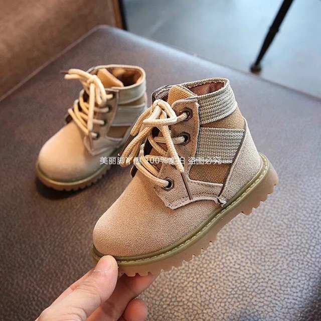 Boot cao cổ da lộn cho bé