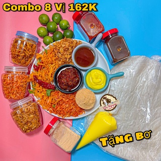 Set bánh tráng phơi sương muối sa tế tỏi hành phi