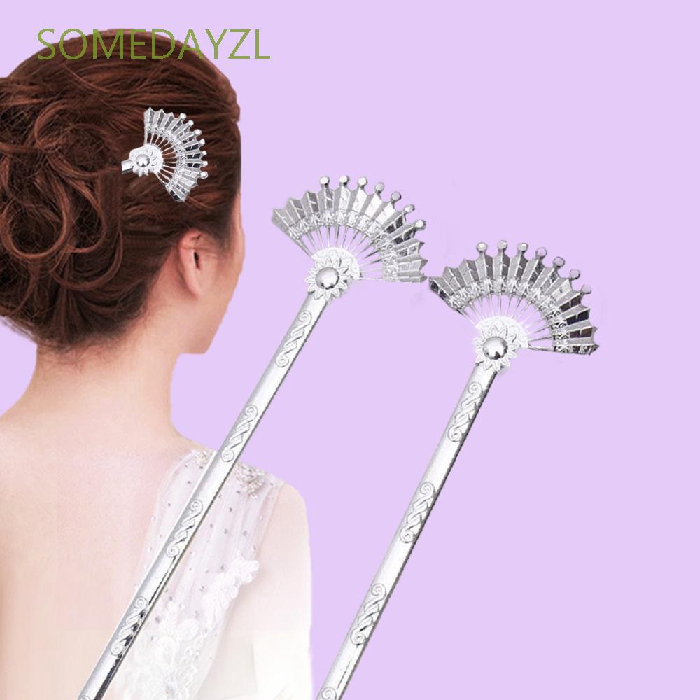 Trâm Cài Tóc Trang Trí Hình Quạt Chất Liệu Kim Loại Dành Cho Bạn Nữ