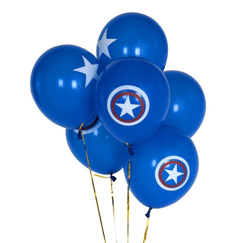 Mới 10 Bong Bóng Cao Su Hình Khiên Captain America