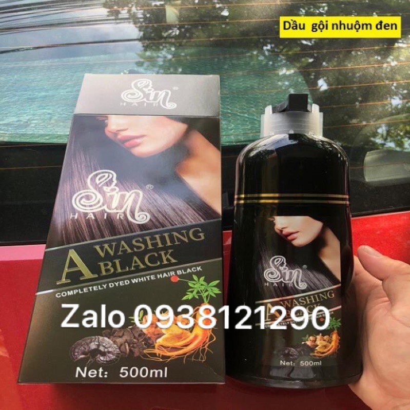 Dầu Gội Thảo Dược Phủ Tóc Bạc Nhân Sâm Sin Hair 500ml hàng chuẩn cty 100% | BigBuy360 - bigbuy360.vn