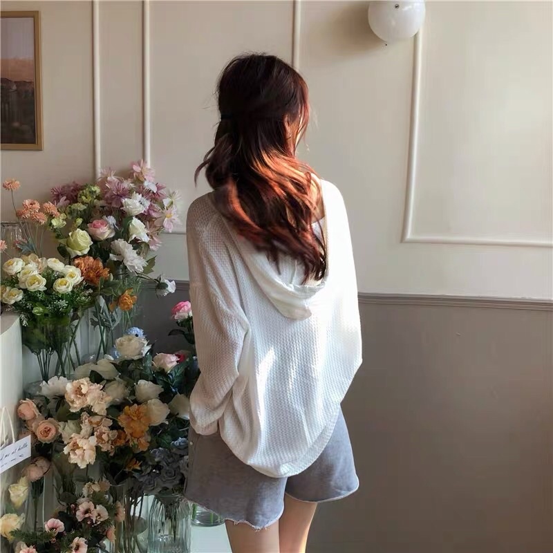 Áo len gạo hoodie ulzzang có mũ giấu quần, thun sweater form rộng bassic dài tay Lu.closett | BigBuy360 - bigbuy360.vn