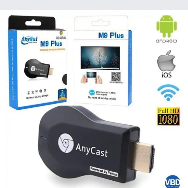 USB AnyCastM9 Plus không dây HDMI kêt nối bluetooth xịn loại 1