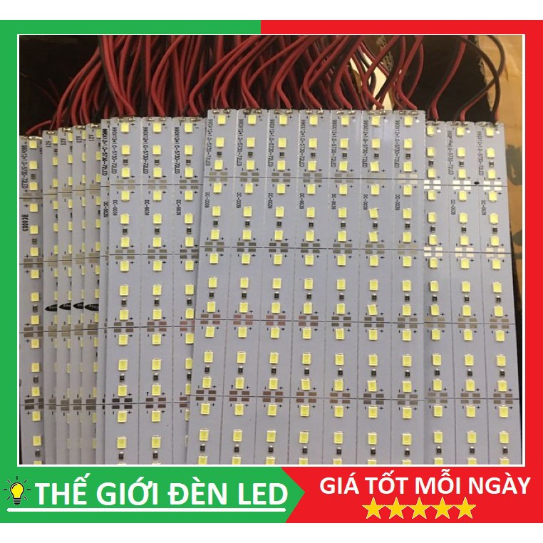 Led thanh 1m 12v, 5730 chiếu sáng, trang trí nội thất, 2 màu trắng và vàng 1 vĩ 10 thanh