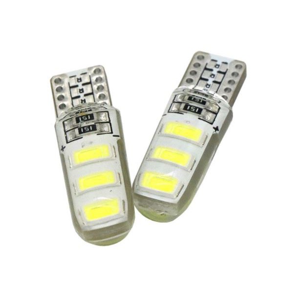 1 bóng led T10, đèn led t10 (silicone 5630) gắn demi xi nhan xe máy, ô tô