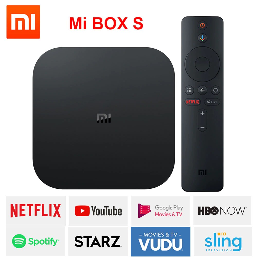 Android TV Box XIAOMI MIBOX S 4K - Điều khiển bằng giọng nói - Phiên bản Quốc Tế - Bảo hành 6 tháng