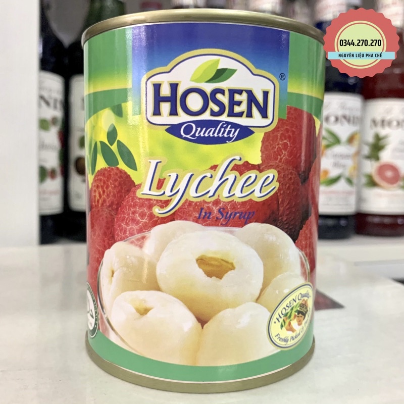 Vải ngâm Hosen lon 565gr