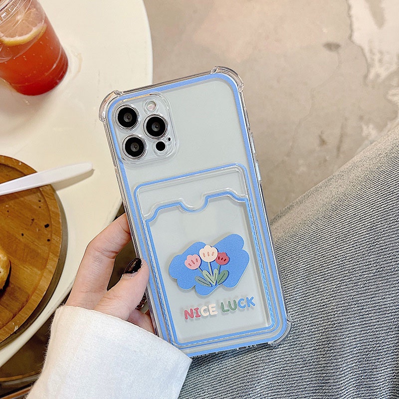 Ốp lưng iphone ốp Điện Thoại Mềm Có Ngăn Đựng Thẻ Cho iPhone 13 12 11 12 12 Pro 12 Pro max 11 11 Pro max XS max XR 8 plus 7 plus