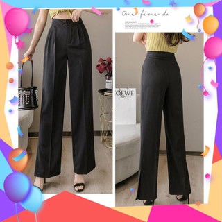 Quần ống rộng dài 100cm - chất vải tuyết mưa - kiểu quần ống suông cực tôn dáng