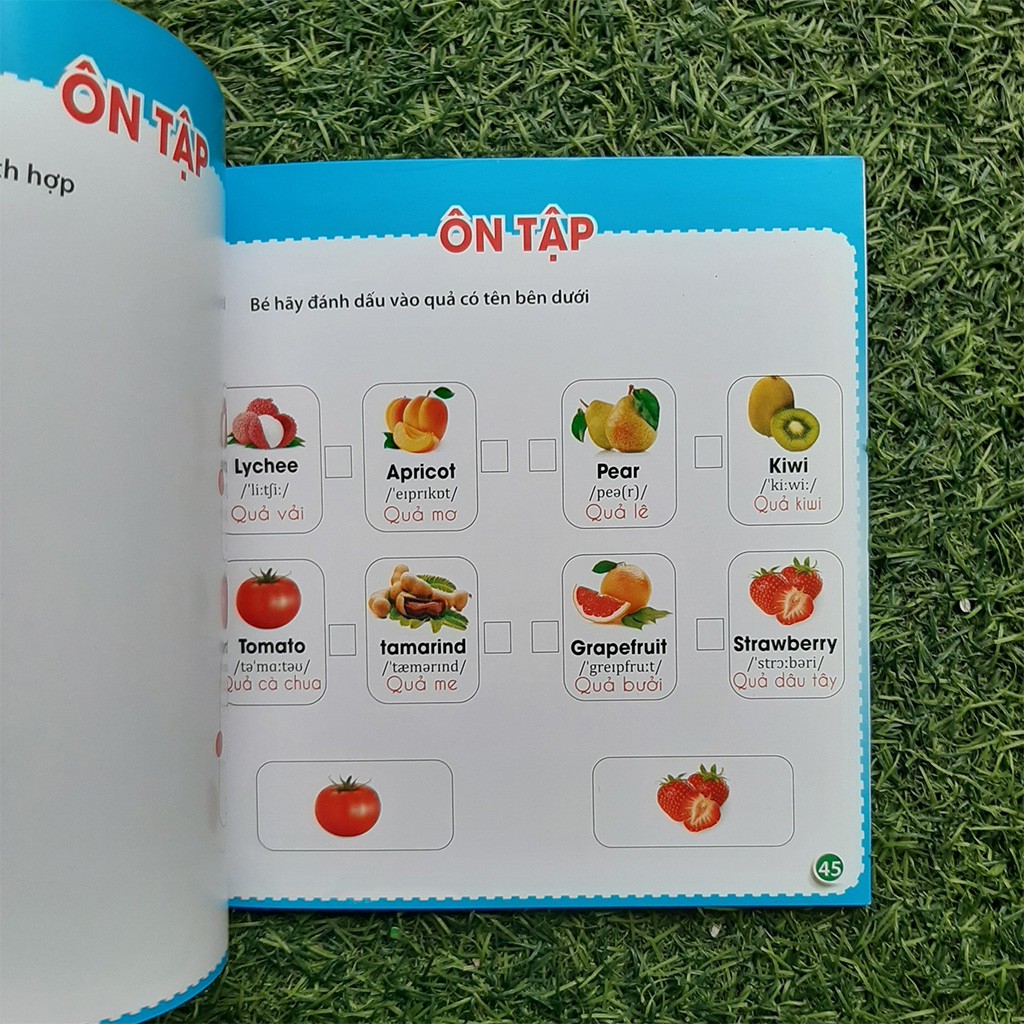 Sách - Song Ngữ Cuốn Sách Đầu Tiên Cho Bé Chủ Đề Rau - Củ - Quả 50
