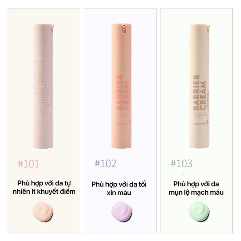 Kem lót GOGO TALES mịn nhẹ che khuyết điểm Water Embellish Luster Barrier Cream tự nhiên lâu trôi Gogotales GT221 GOGO64 | BigBuy360 - bigbuy360.vn