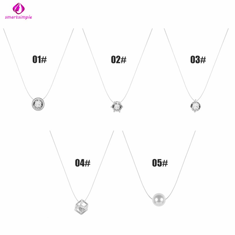 Dây Chuyền Mặt Đính Đá Zircon Đơn Giản Cho Nữ