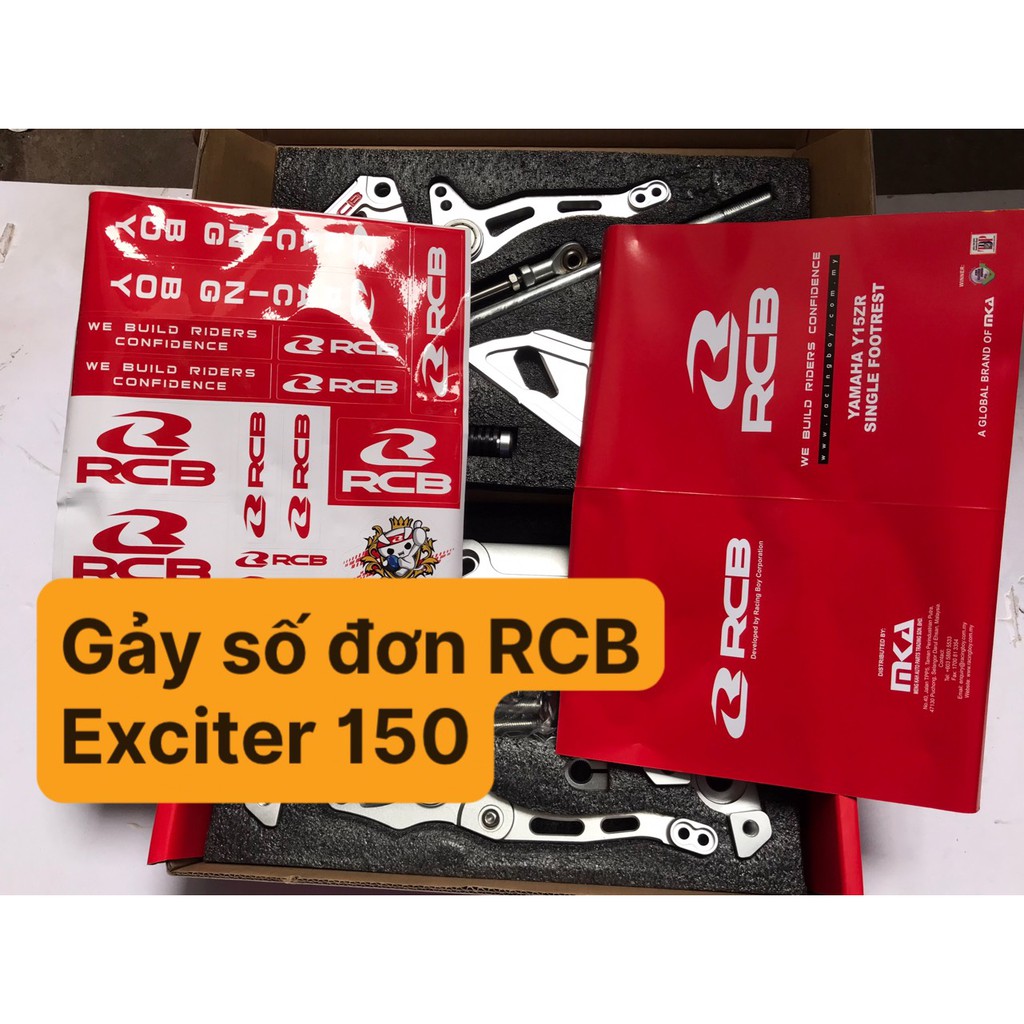 [CÓ VIDEO - CHÍNH HÃNG] 1 Bộ gảy số đơn Exciter 150 cc chính hãng. RCB - màu bạc - cực đẹp và chắc khỏe - Bảo hành 1 năm