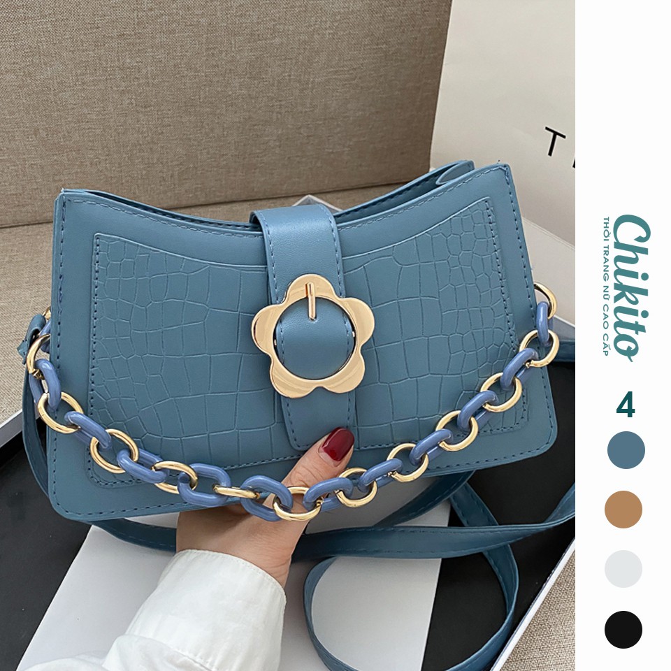 CHIKITO | [RẺ VÔ ĐỊCH - FREESHIP] ⚡ TÚI XÁCH NỮ KẸP NÁCH - Túi Da Vân Phối Xích Đeo Chéo Quảng Châu Cao Cấp Đẹp Giá Rẻ