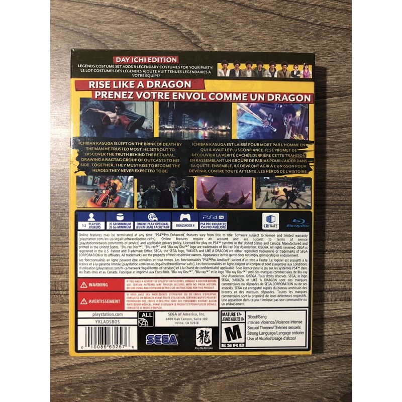 Phiên bản giới hạn game PS4 Yakuza: Like a Dragon kèm hộp thiếc Steelbook